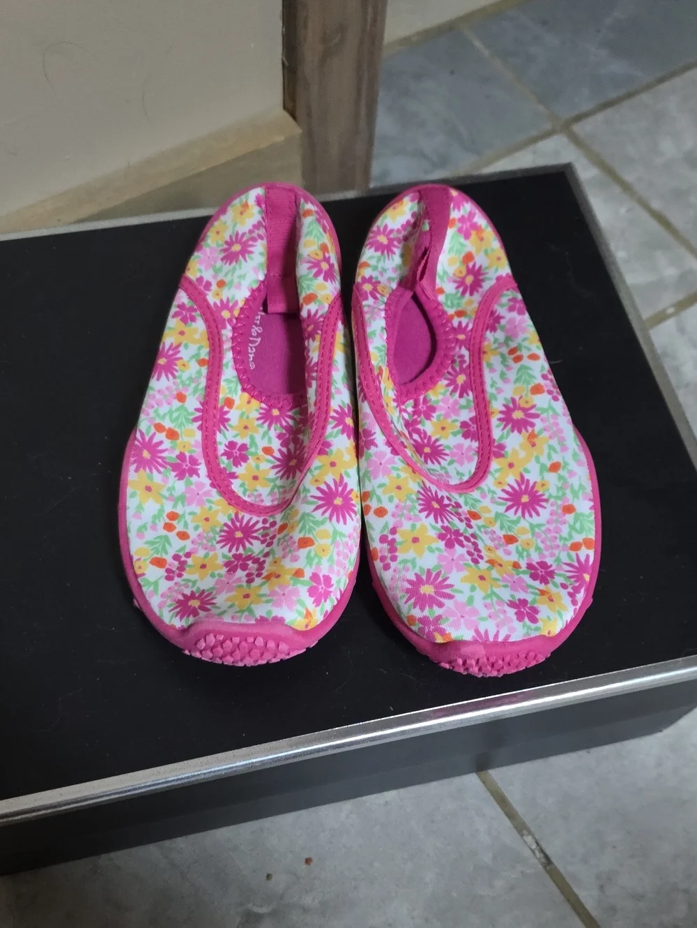 Girls' Pink Floral Slip-On Water Shoes